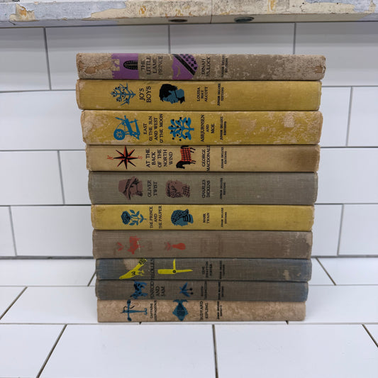 Doubleday Junior Deluxe Editions Book Set of 10 Vintage 1950s