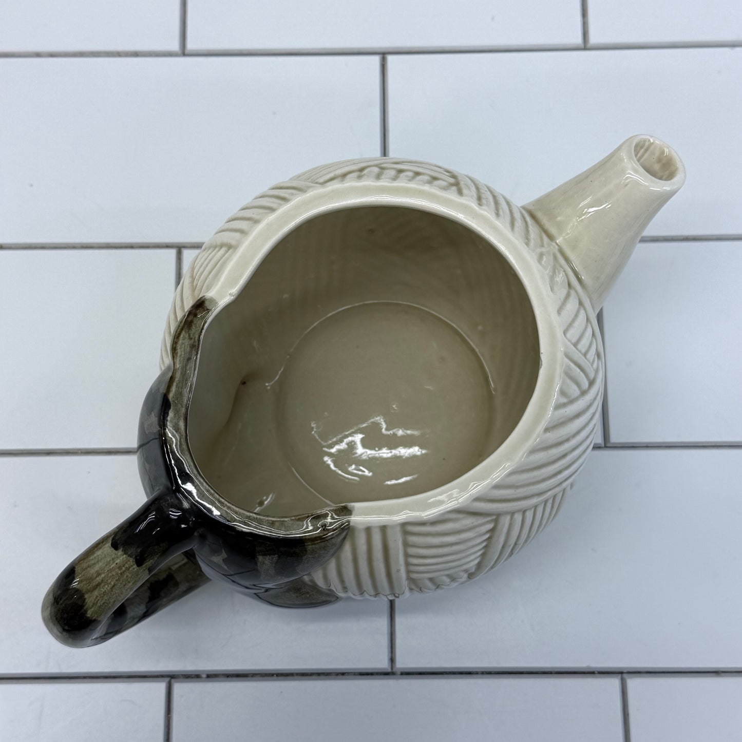 Mann Ceramics Kitten & Yarn Ball Teapot, 1970s