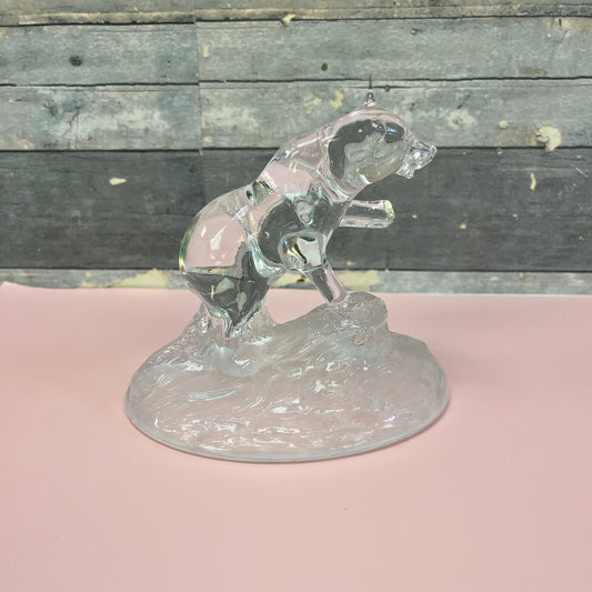 Cristal D’Arques Crystal Bear Sculpture