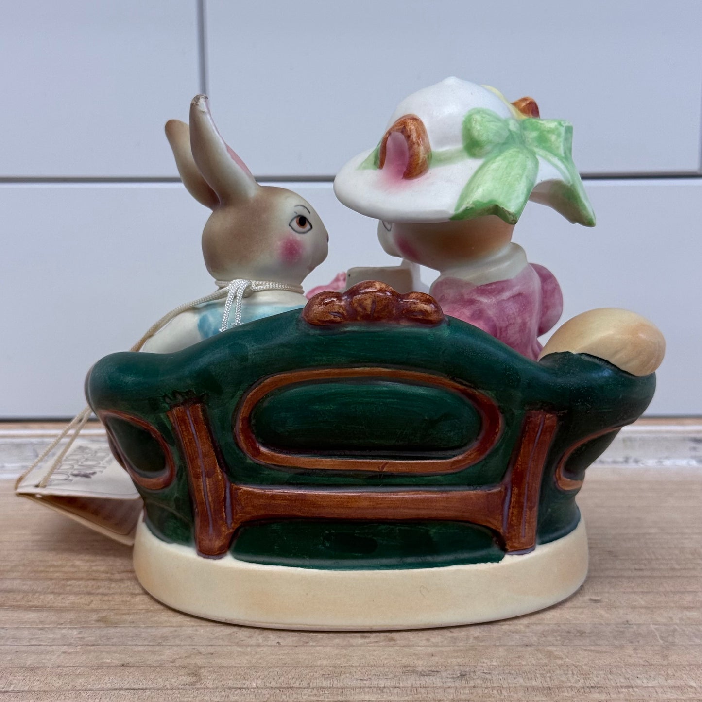 Avon Precious Moments Rabbit Teatime Figurine 1980