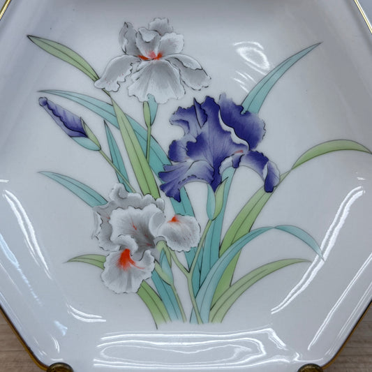 Otagiri Iris Bouquet Gilded Ceramic Plate