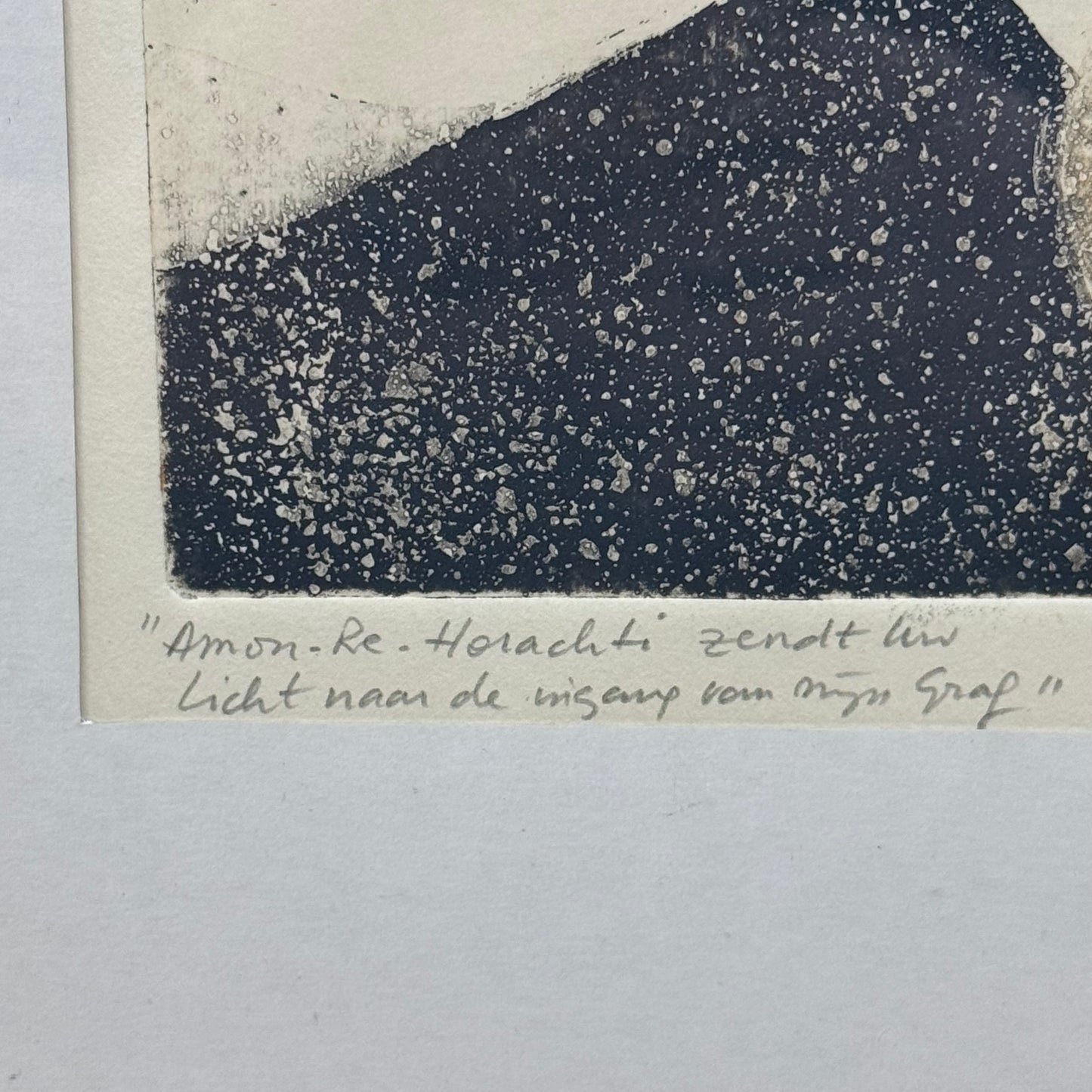 Original Etching Egyptian Book of the Dead Inspired Signed