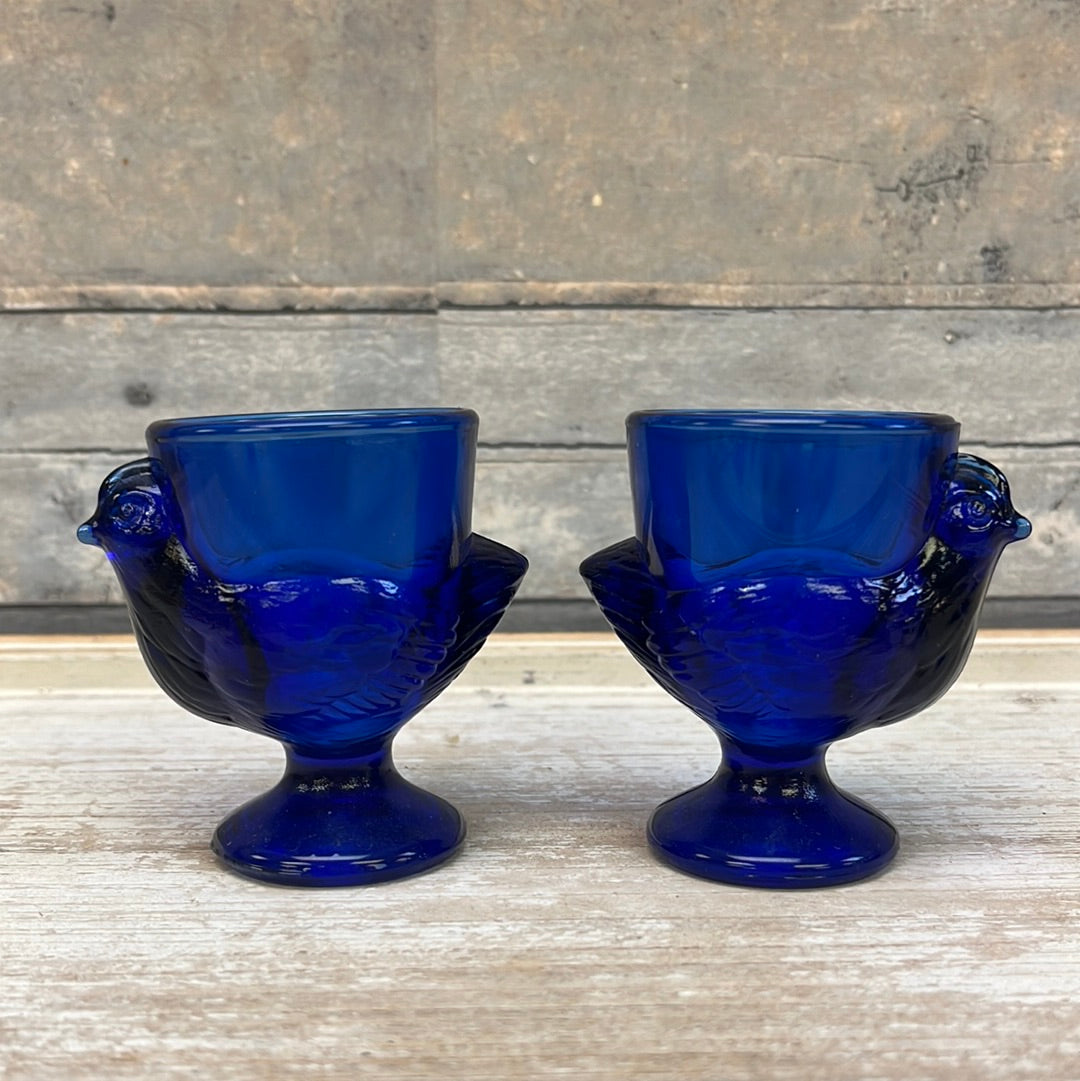 Vintage Blue Decorative Art Glass Selection