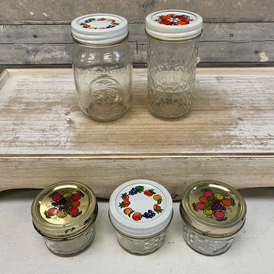 Country Kitchen Mason Jar Collection, Set of 5