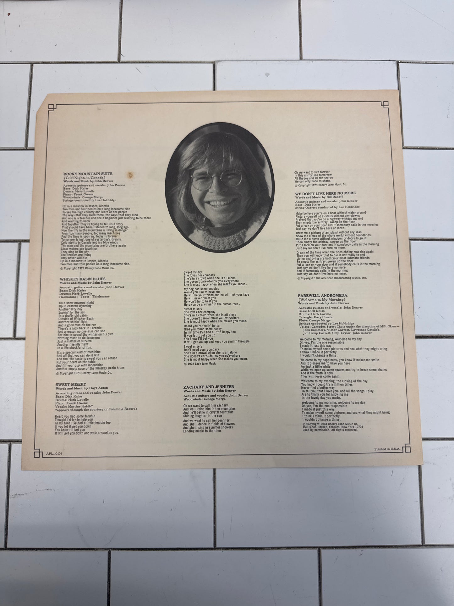 John Denver Farewell Andromeda Vinyl Record 1973 LP