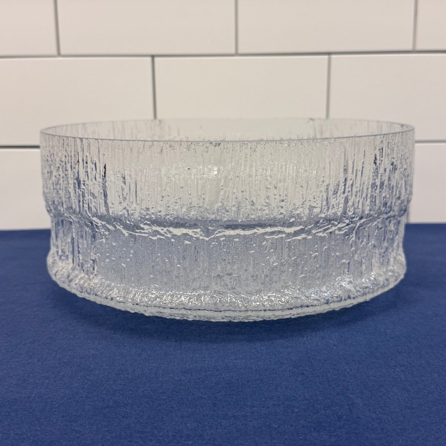 Tapio Wirkkala Iittala Aslak Icicle Glass Bowl Finland