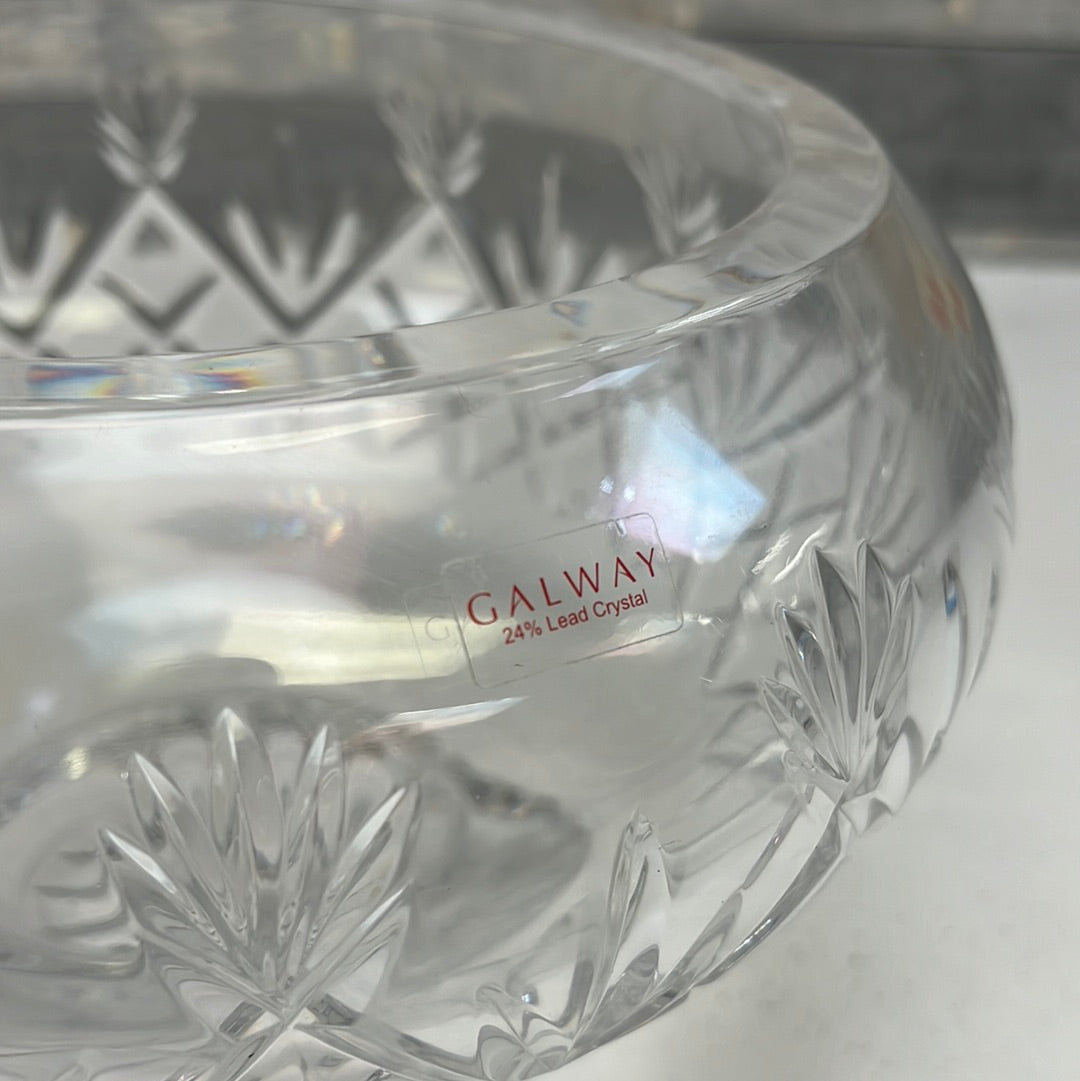 Galway Irish Lead Crystal Pedestal Bowl