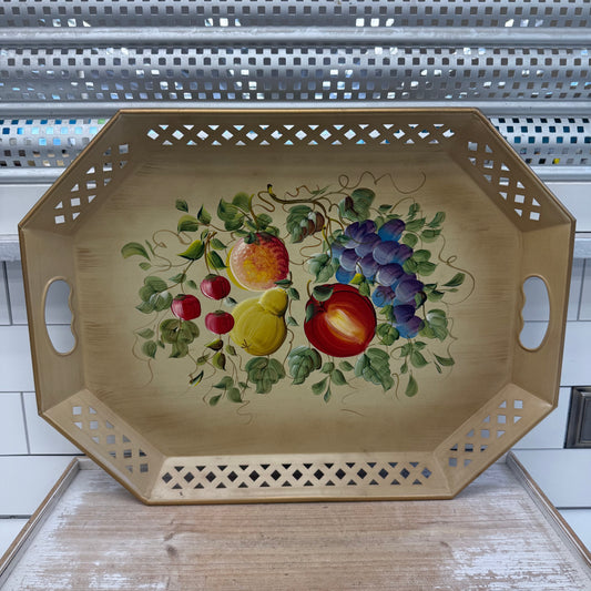 Nashco Hand Painted Toleware Serving Tray