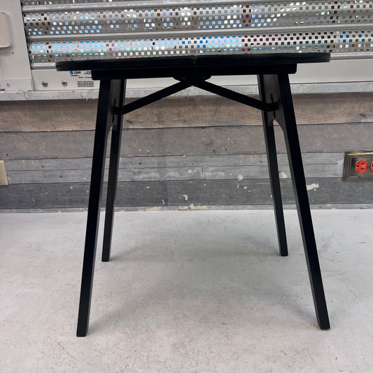 L. Hitchcock Floral Folding Wooden Accent Table