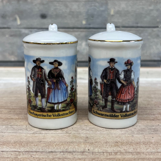 Black Forest Germany Porcelain Salt & Pepper Set