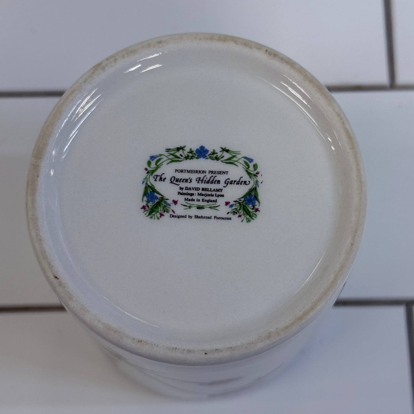Portmeirion Queen’s Hidden Garden Canister England 1990s