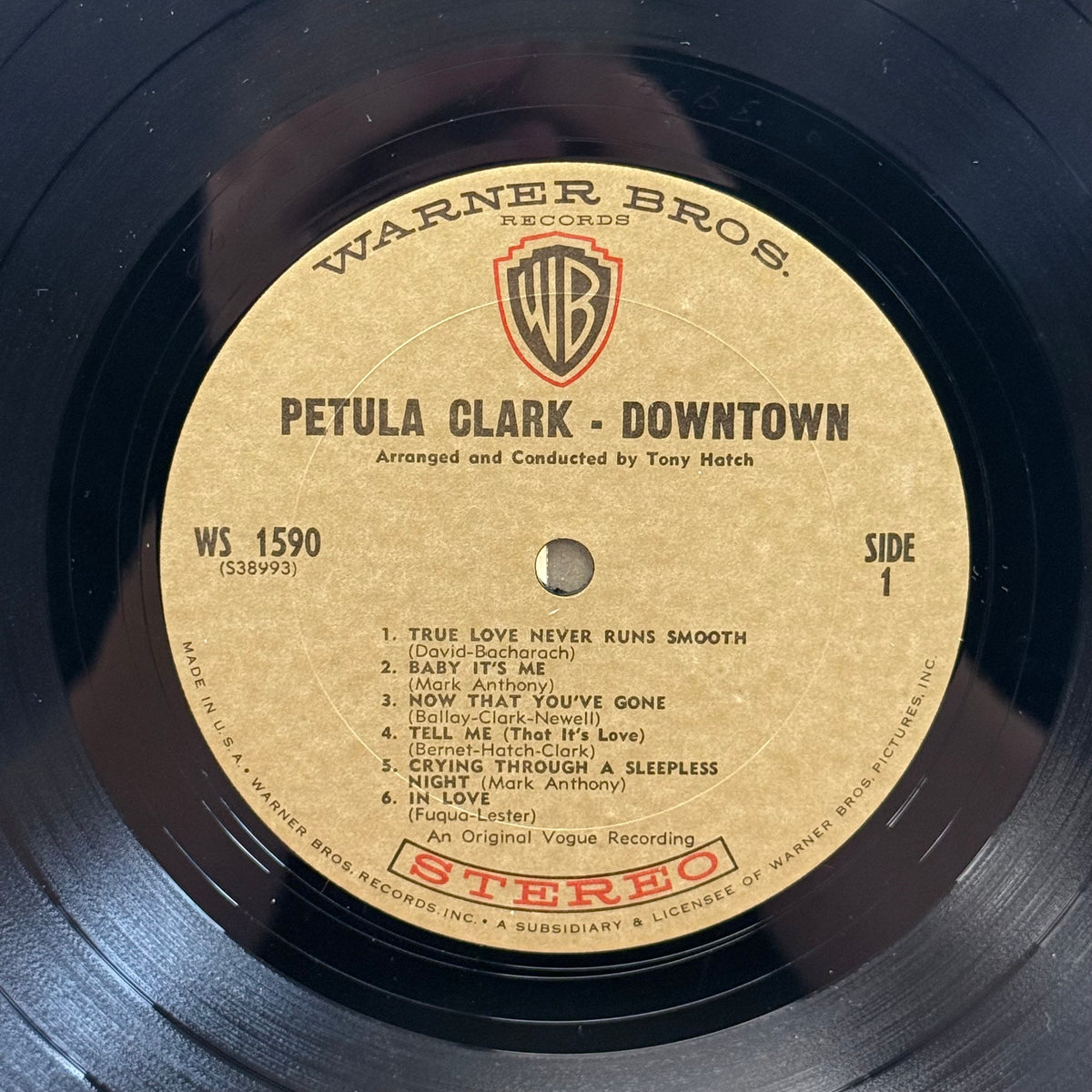 Petula Clark Downtown Vinyl LP 1965 -- WS 1590