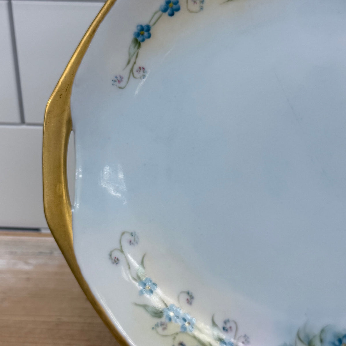 Reinhold Schlegelmilch Cake Plate Hand Painted Dish 1928