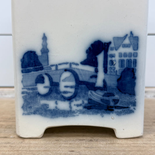 Elvira Delft Style Suiker Lidded Sugar Canister Ceramic Vintage