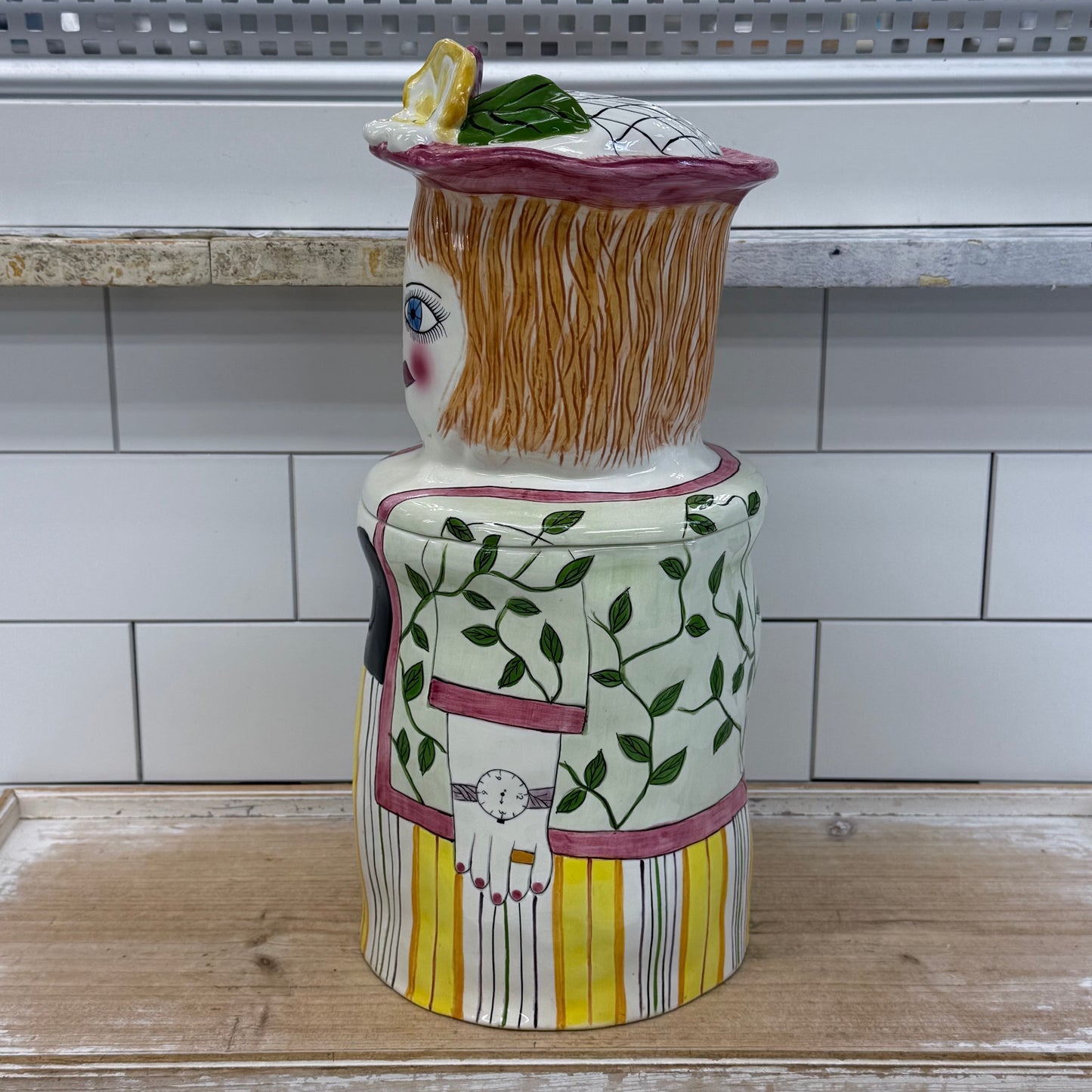 Susan Paley Laura Bella Casa Figural Ceramic Cookie Jar