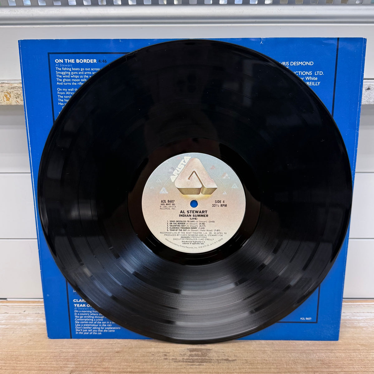 Al Stewart Indian Summer Vinyl LP 1981 -- A2L 8607