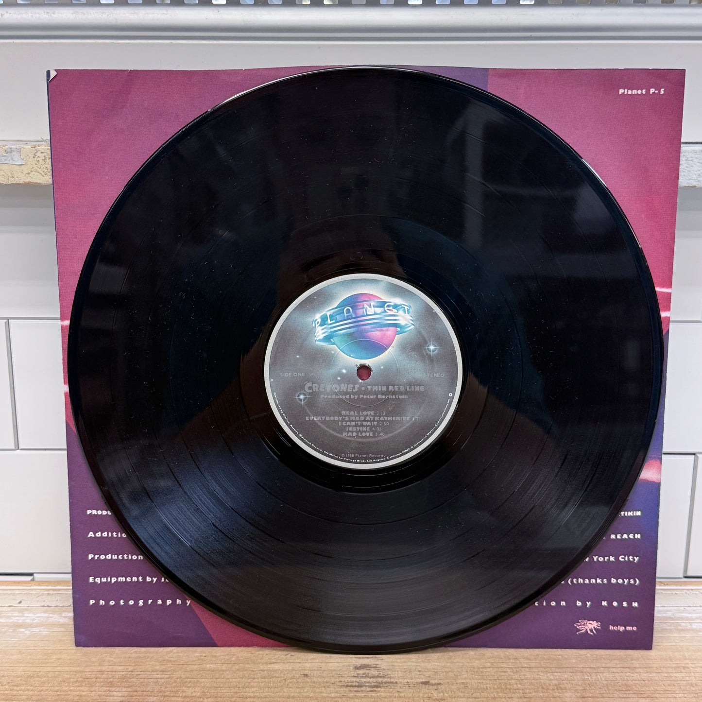 The Cretones Thin Red Line Vinyl Record, 1980