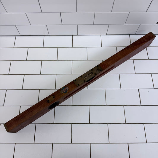 Stanley No. 3 Adjustable Cherry Wood Brass Level 30” 1920s-1930s
