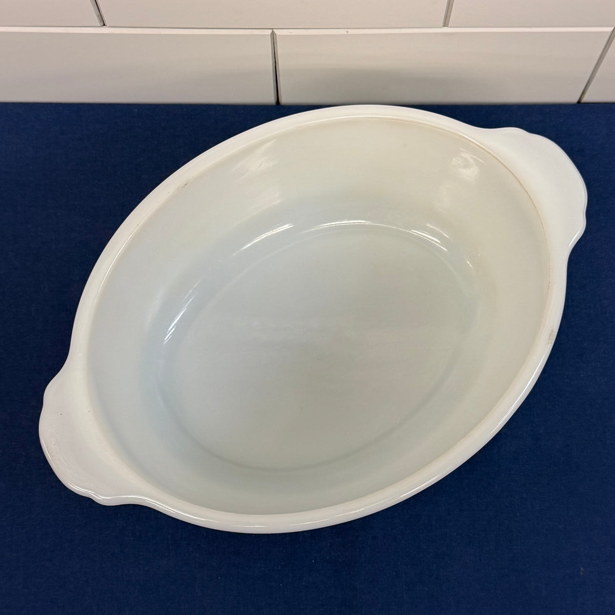 Fire-King Milk Glass Casserole Chafing Dish 1960s