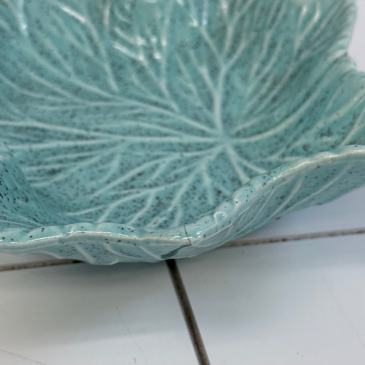 California Originals Turquoise Leaf Bowls Set of 3 Vintage 1960s