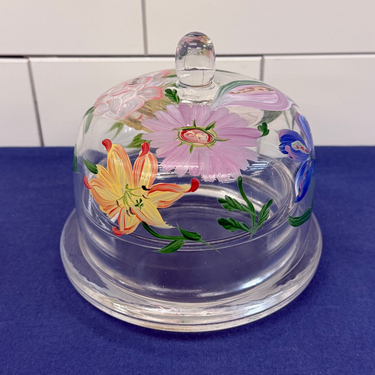 Royal Danube Hand Painted Floral Crystal Kitchenware Lot of 8