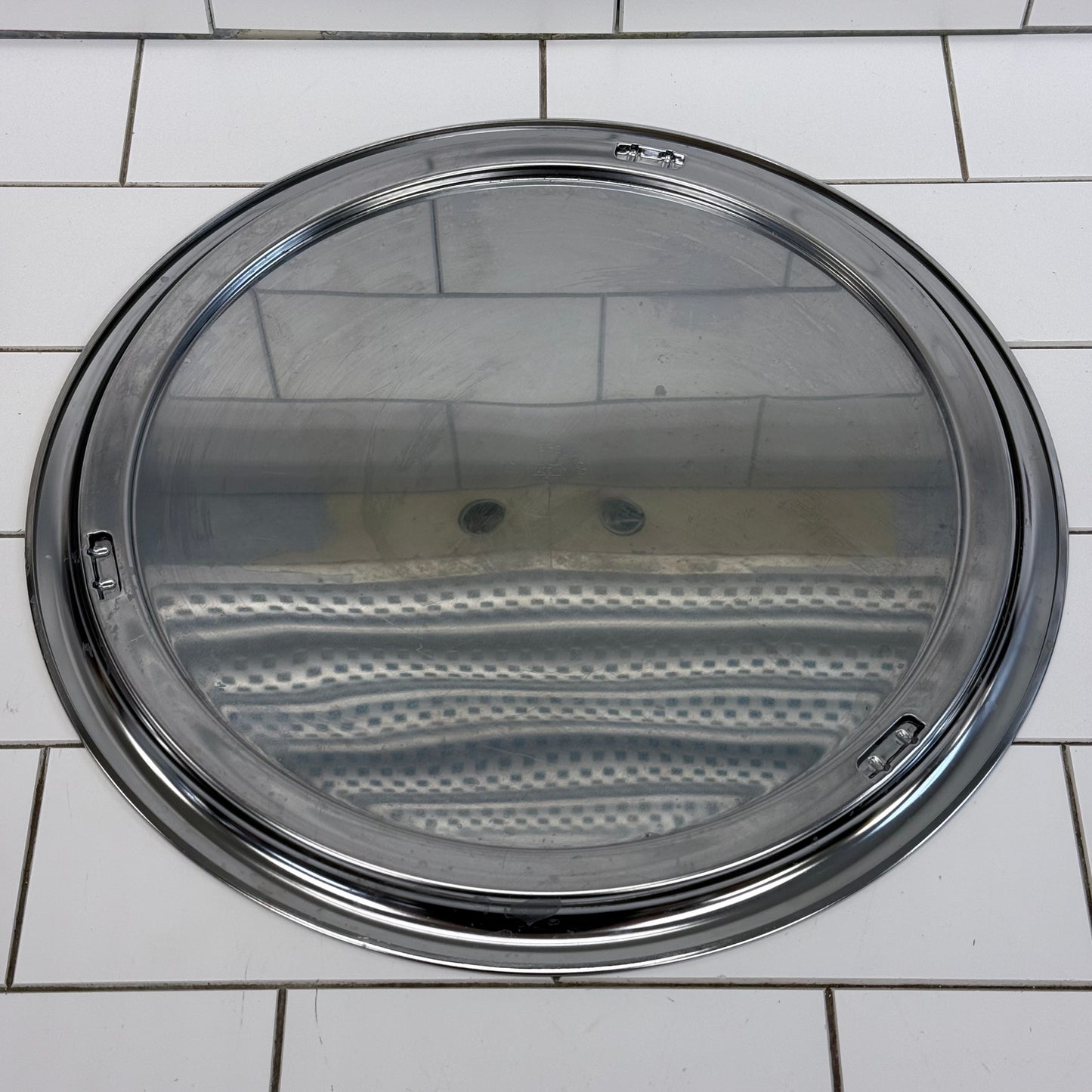Everedy Chrome Locking Lid Cake Carrier Vintage Metal Dome