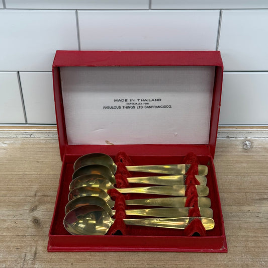 Fabulous Things Brass Teaspoons Set of 6