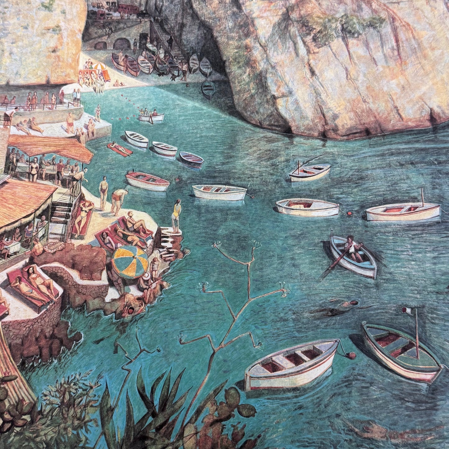 Amalfi Coast Art Print La Praia Signed Limited Edition