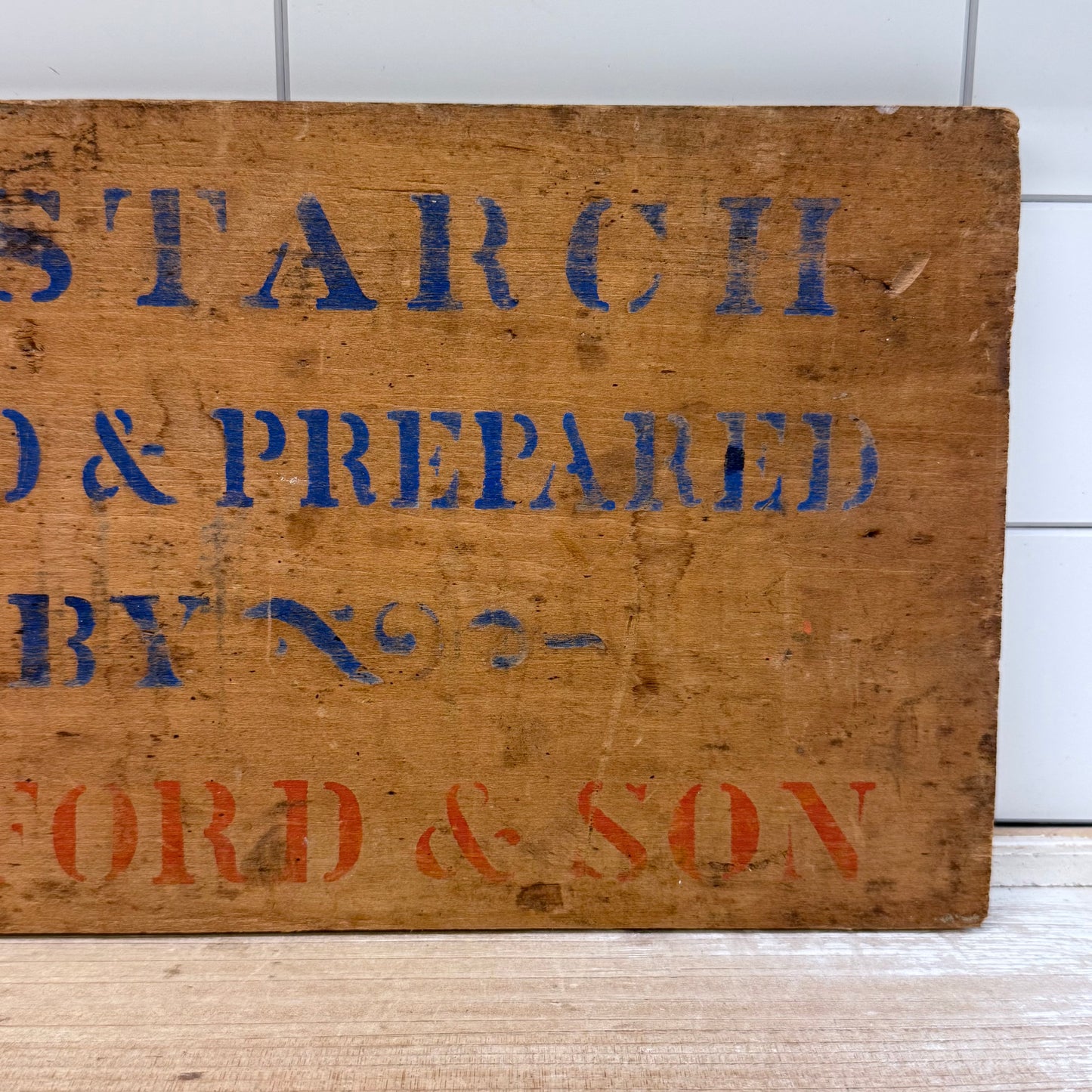 T. Kingsford & Son Plaque Corn Starch Promotional, Wood