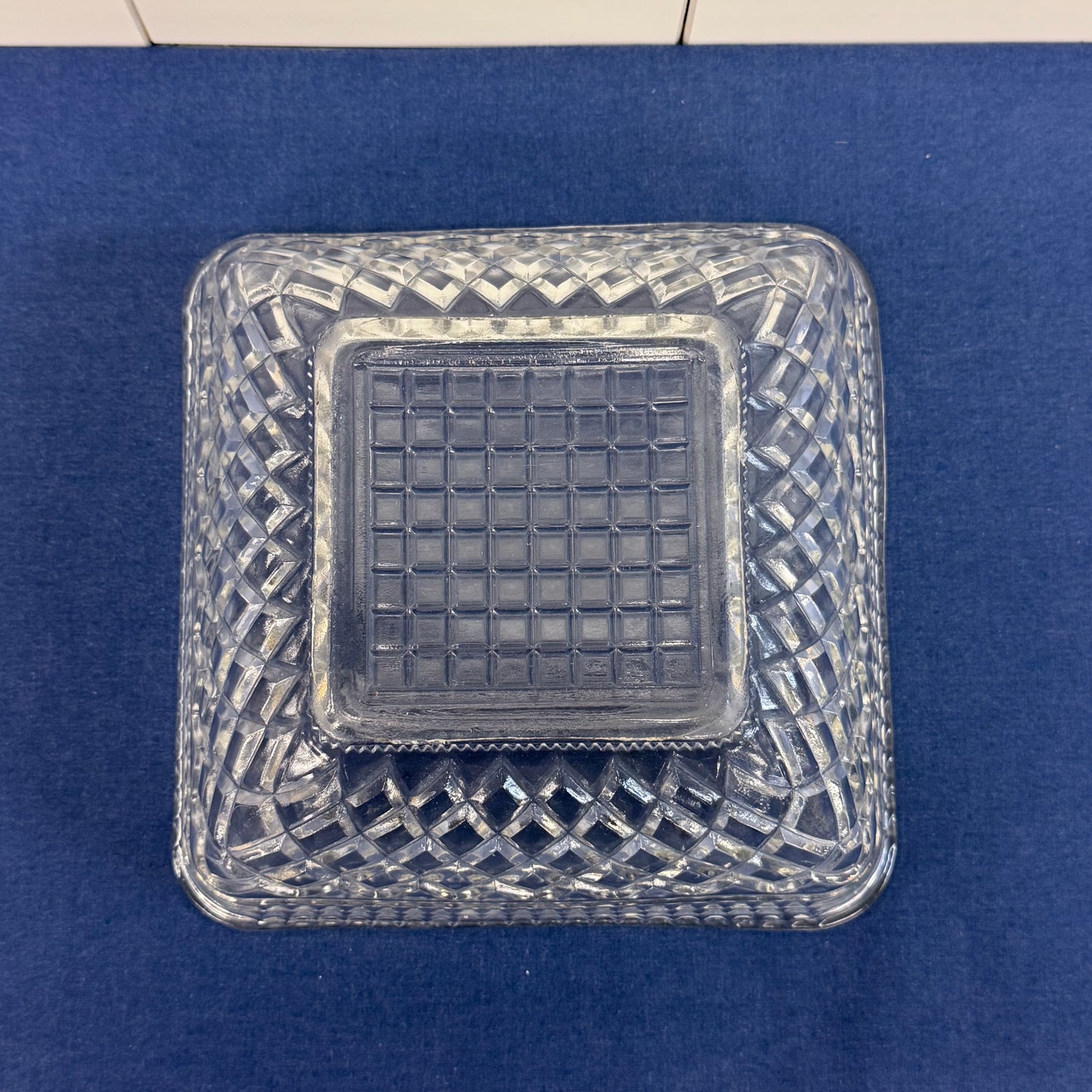 Federal Glass Diamond Lattice Dish