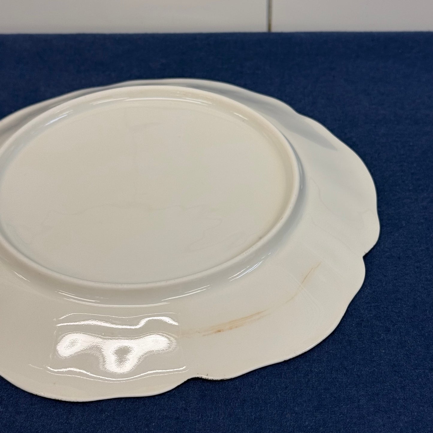 Antique European Porcelain Plates Set of 8 Hand Painted Floral Gilt Rim