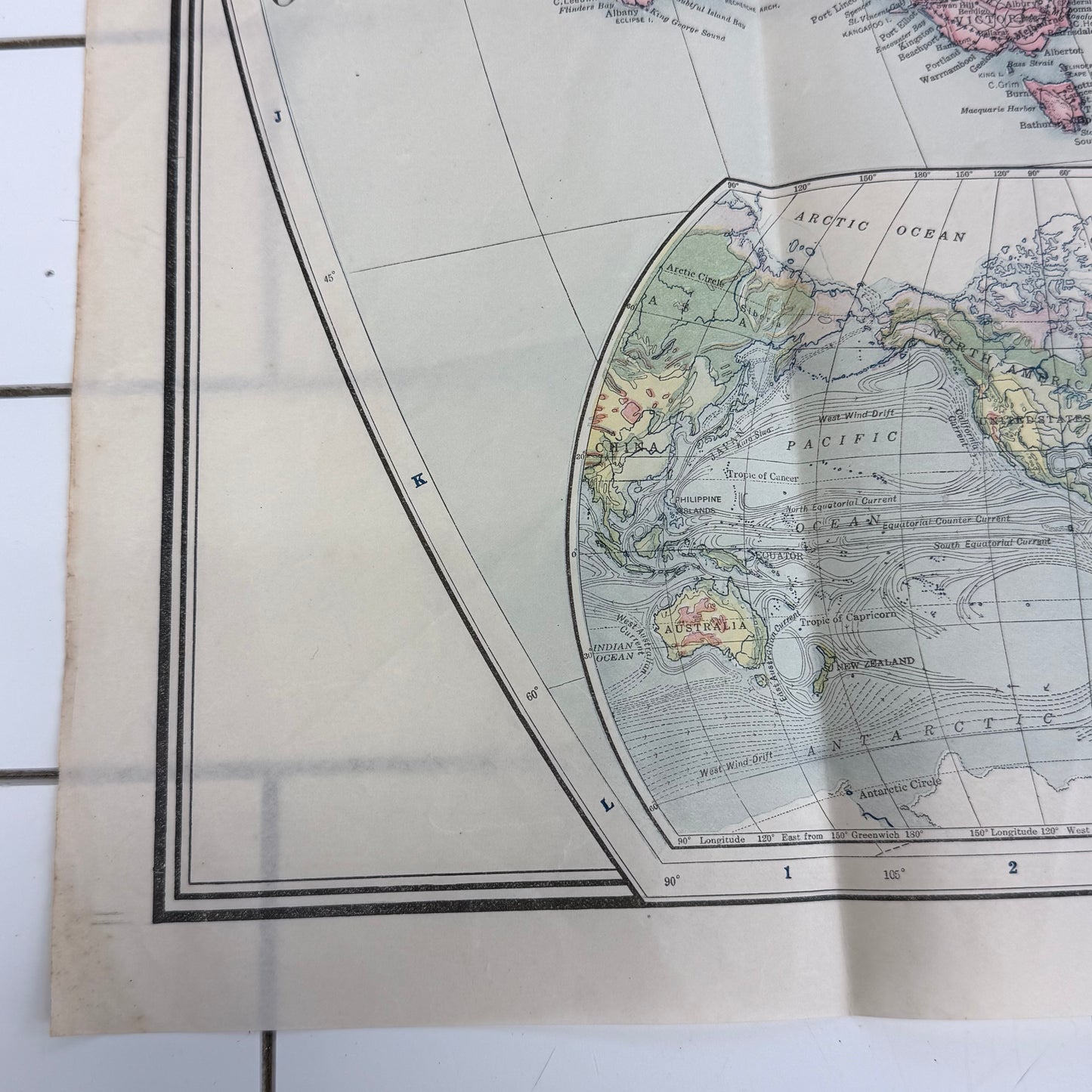 National Geographic Post-WWI Van der Grinten World Map 1922