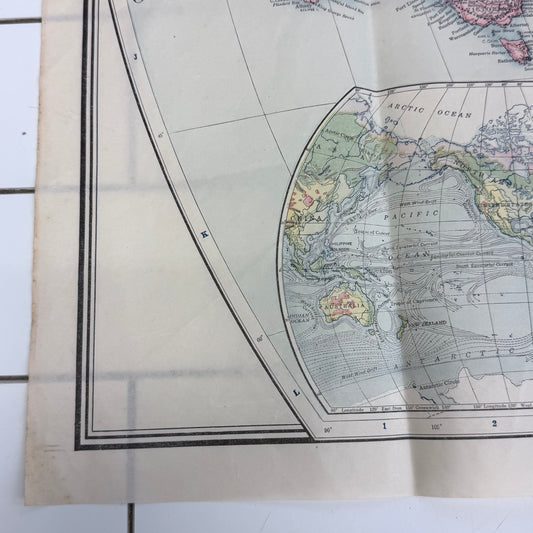 National Geographic Post-WWI Van der Grinten World Map 1922