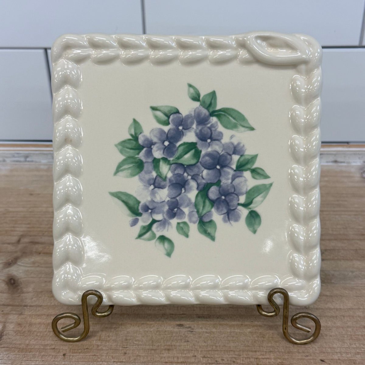 Pfaltzgraff Garden Party Square Sandwich Plates Set of 4 Floral