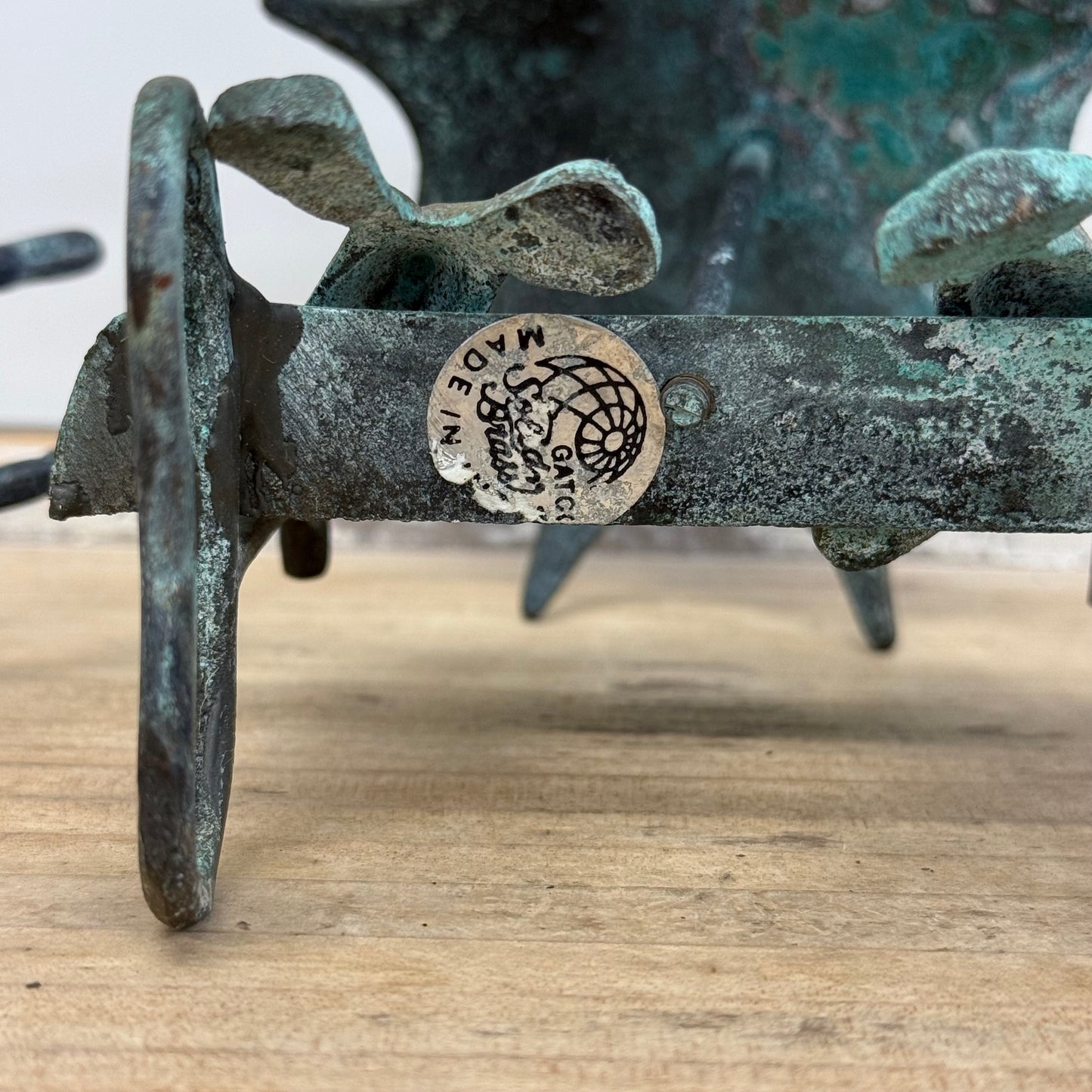 Brass Frog Grasshopper Butterfly Figurine Decor Lot Set of 3