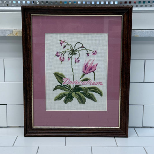 Dodecatheon Cross Stitch Art