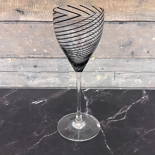 Steven Maslach Hand Blown Wine Glass, Signed 1989