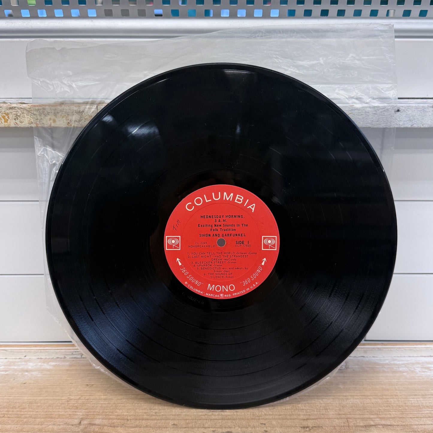 Simon & Garfunkel Wednesday Morning 3 A.M. Vinyl LP 1964 #CL2249 Mono