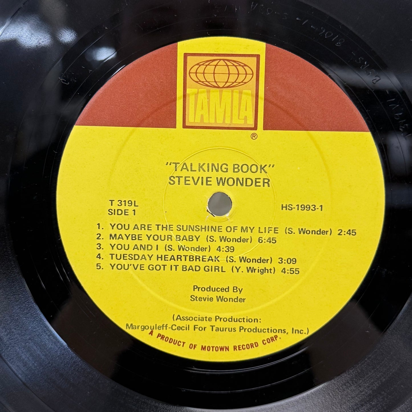 Stevie Wonder Talking Book Vinyl Record LP 1972 Tamla #T 319L