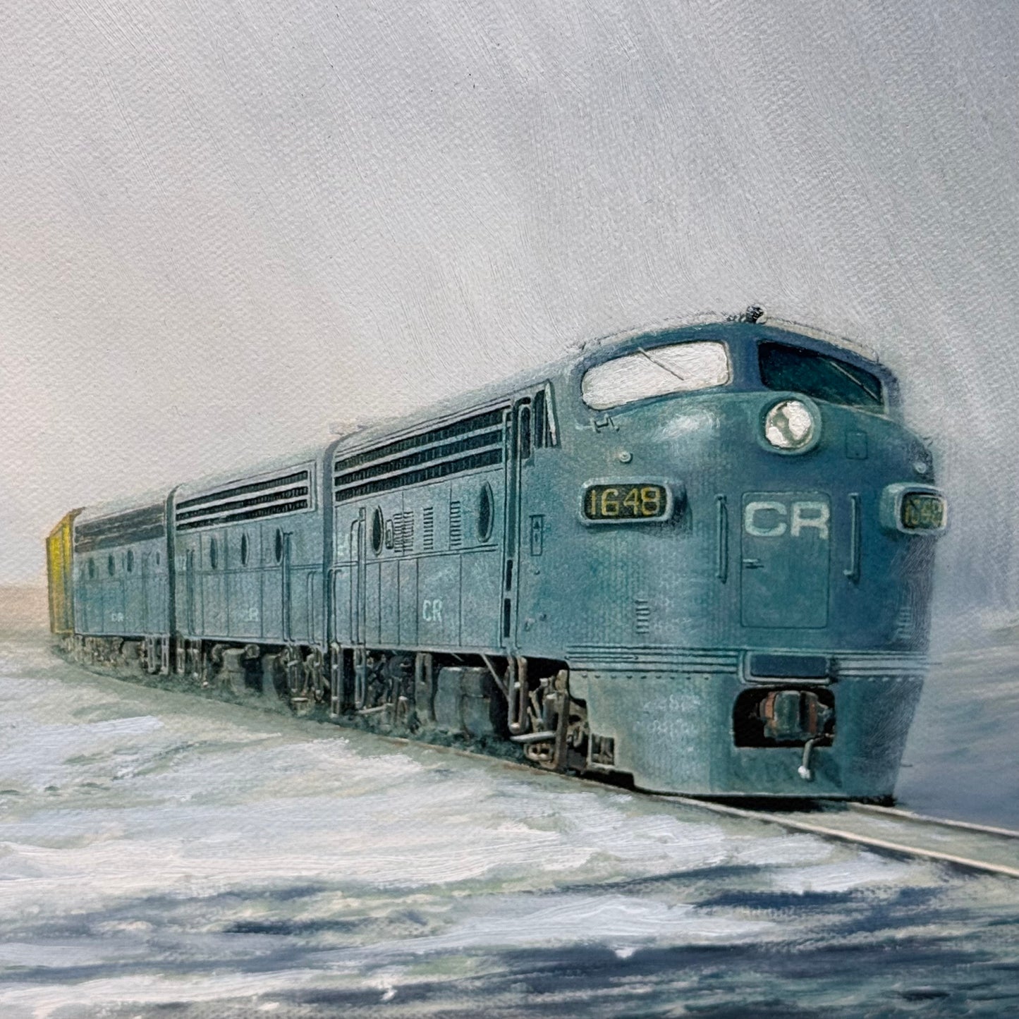Robert L Hunt Conrail 77 Signed Giclee Train Art #8/200 2000