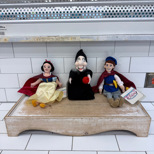 Disney Store Snow White Bean Bag Plush Set of 3