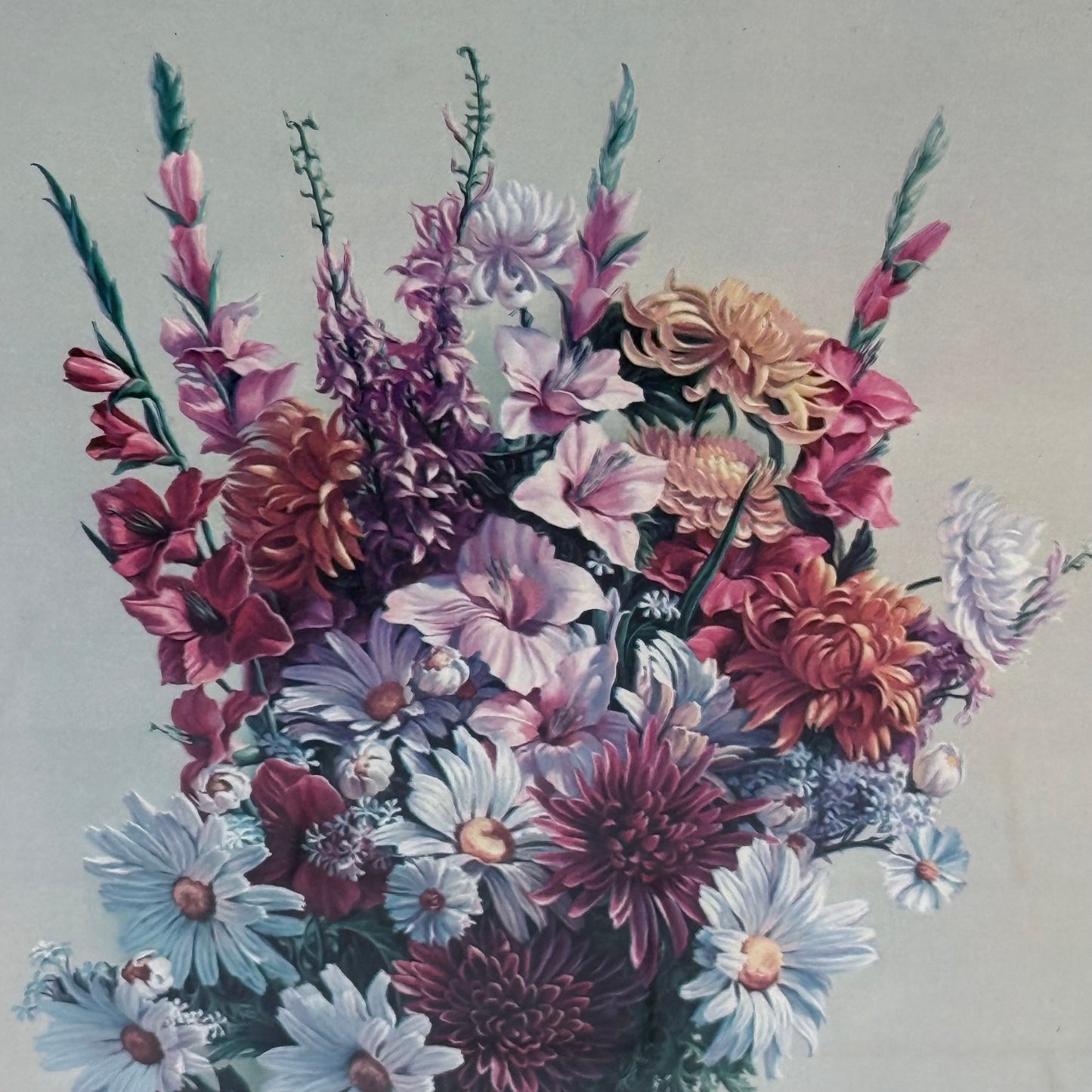 Floral Bouquet Peter Bianchi Lithograph Set of 2 Vintage 1976