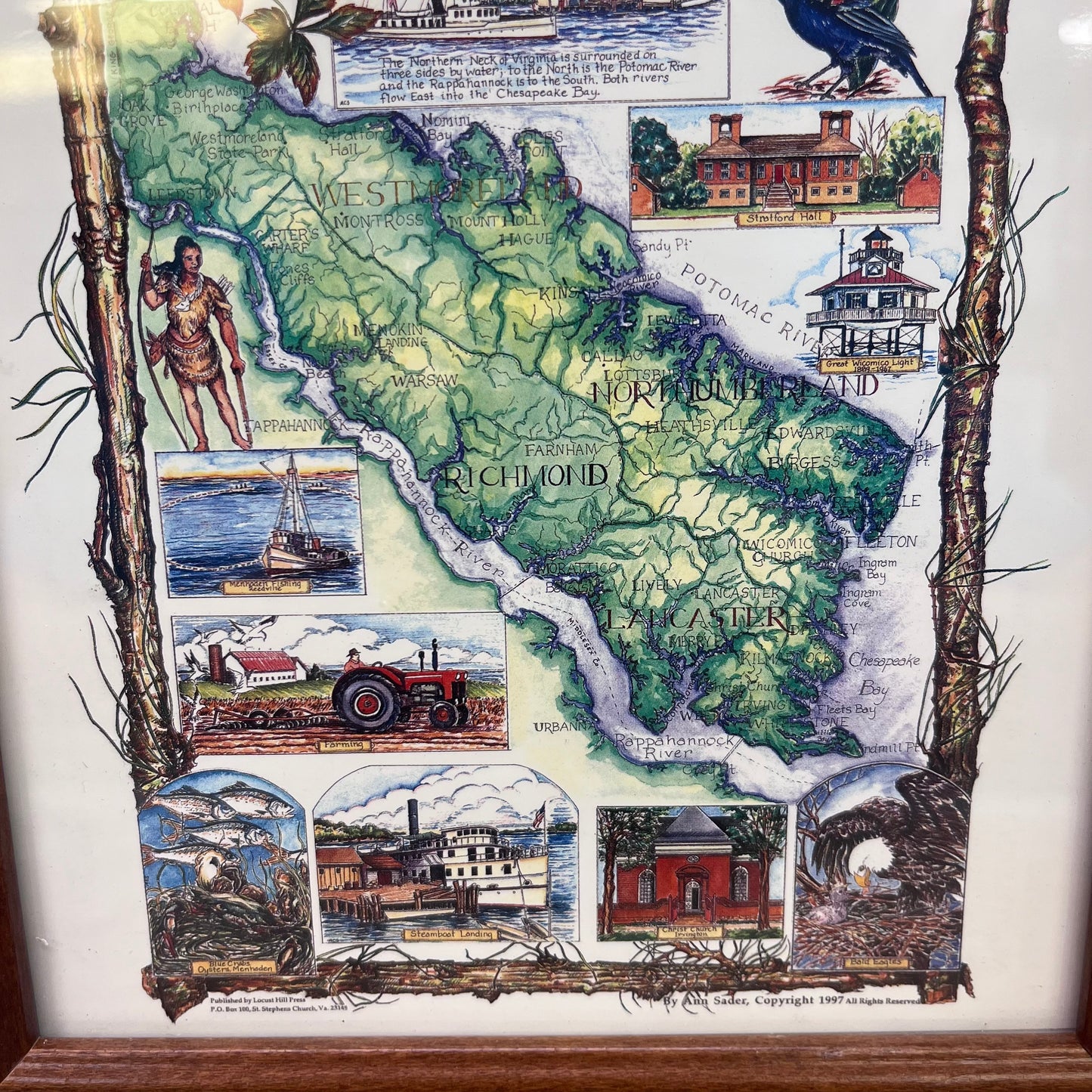 Ann Sader Northern Neck of Virginia Framed Art Print, 1997