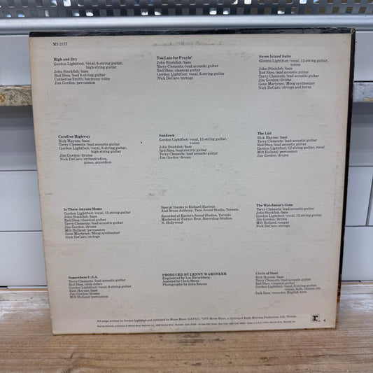 Gordon Lightfoot Sundown Vinyl Record LP 1974 #MS 2177