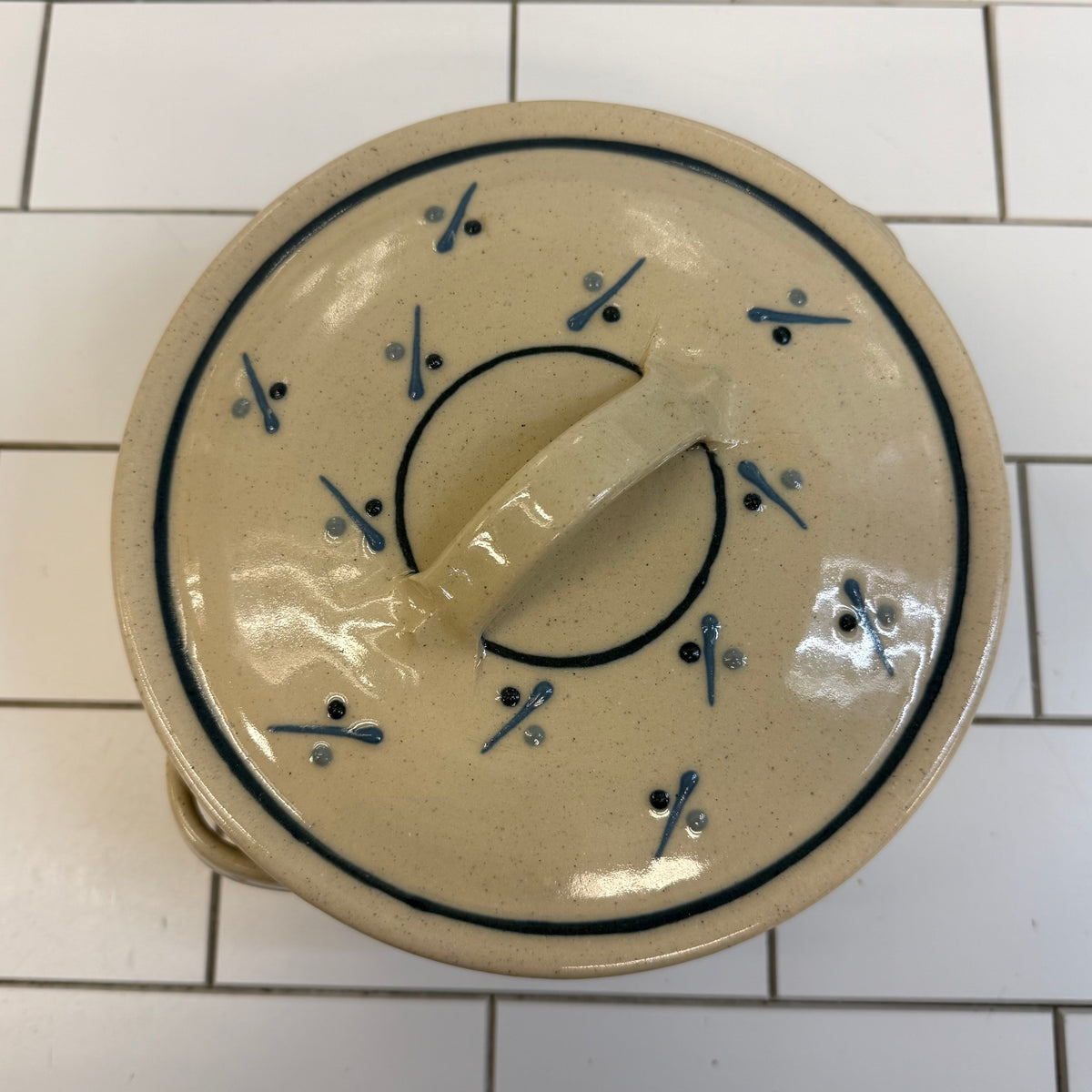 Stoneware Covered Casserole Pottery Serving Dish