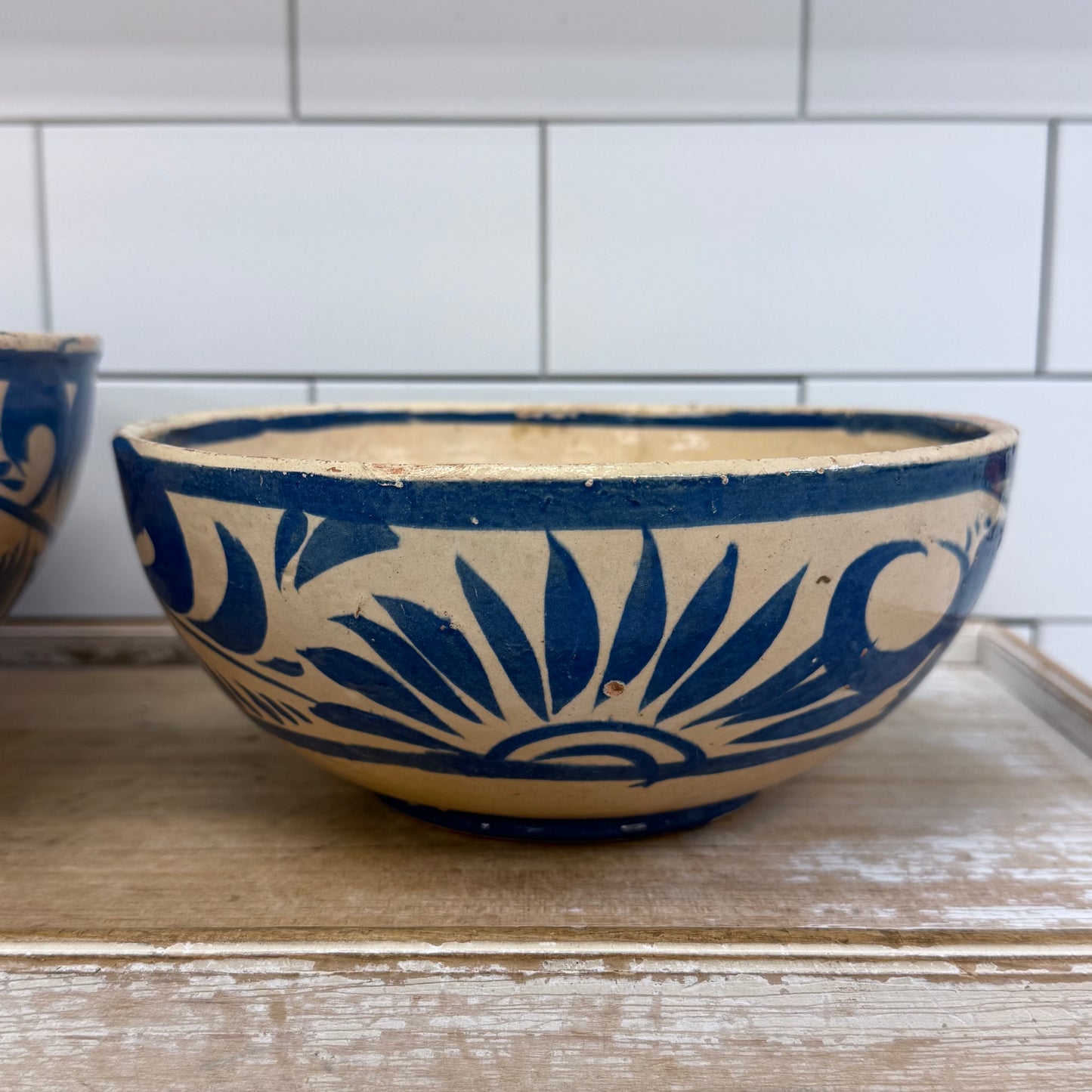 Tonalá Style Mexican Pottery Bowls Set of 2 1960s