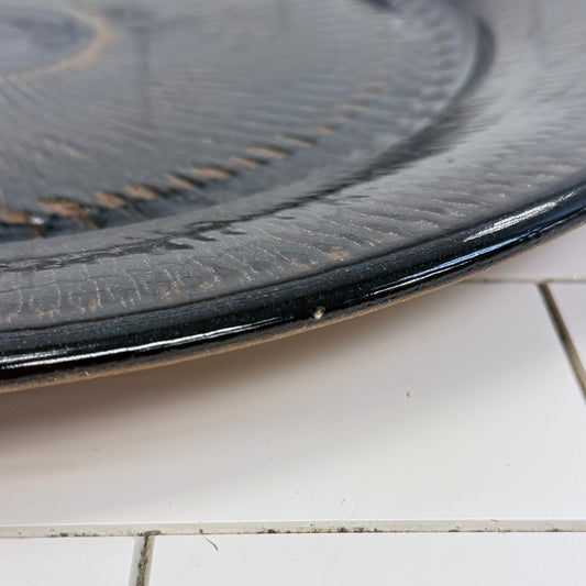 Studio Pottery Sunburst Platter Signed 1981