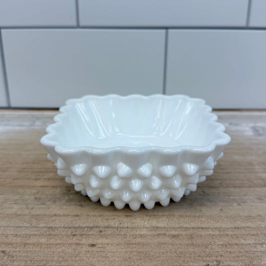 Fenton Hobnail Milk Glass Bowl
