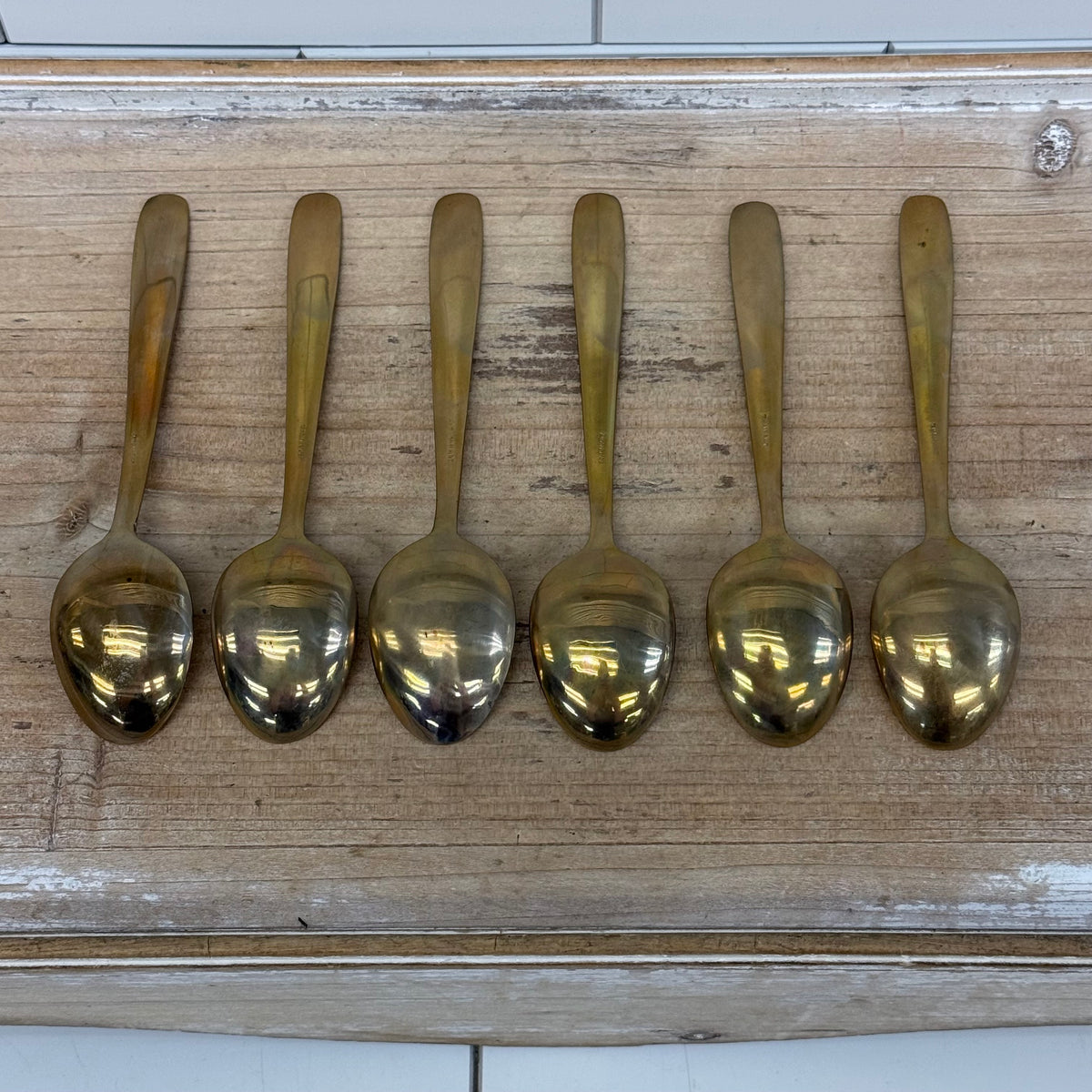 Fabulous Things Brass Teaspoons Set of 6 Boxed