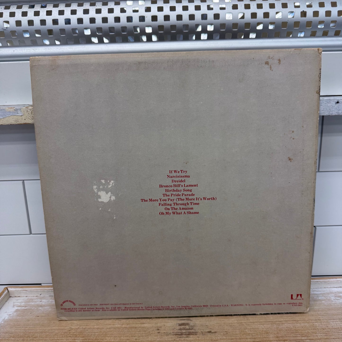 Don McLean Don McLean Vinyl Record LP 1972 UAS-5651